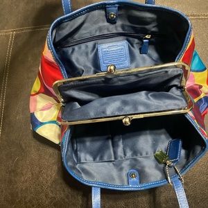 Multicolored coach bag
